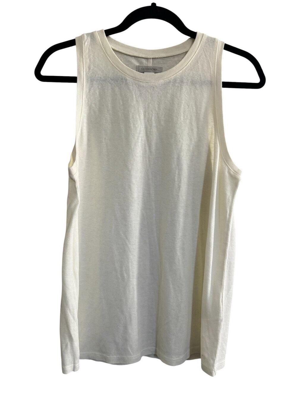 New Outerknown Neptune Hemp Tencel Tank Top Cream Small #NE112